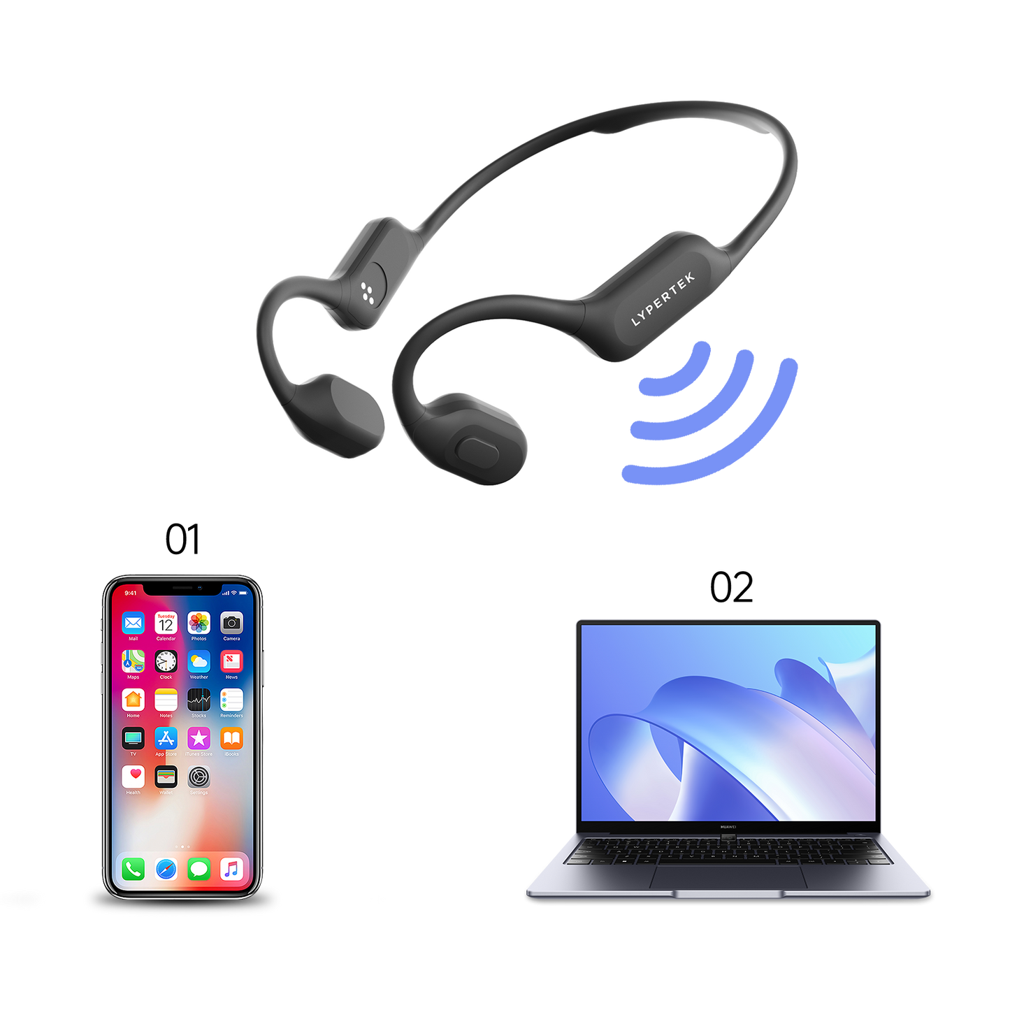 S30 multipoints connection can connect  smartphone and laptop at the same time