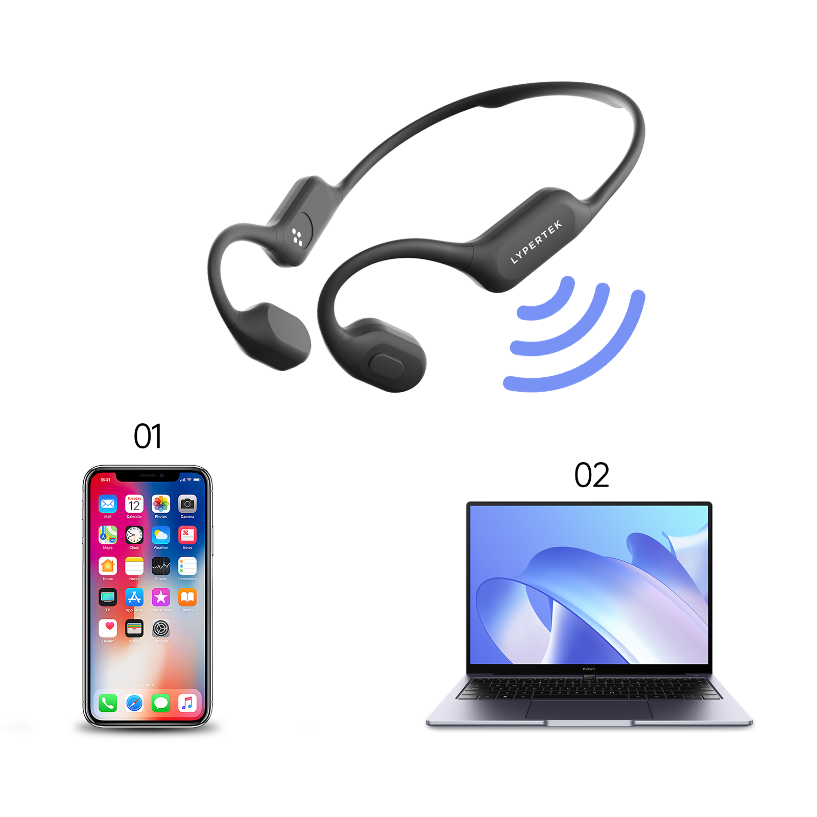 S30 multipoints connection can connect  smartphone and laptop at the same time
